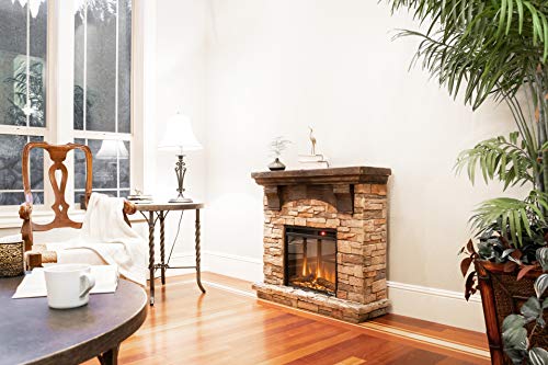 e-Flame Fireplace Mantel and Electric LED Fireplace (EF-TMR)