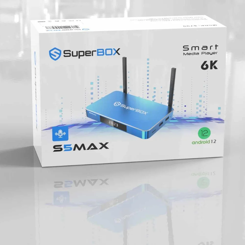 US STOCK Super bundle Box S5 Max 8K HDMI, Backlit keyboard Remote with voice remote Control