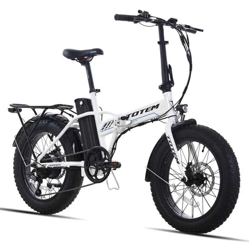 Totem Hammer Electric Bike for Adults, 20” x 4” Fat Tire Folding Ebike, 500W Powerful Motor Electric Folding Bike, 48V 10.4Ah Removable Battery