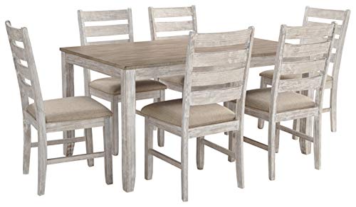 Signature Design by Ashley Caitbrook Rustic 7 Piece Dining Set, Include Table and 6 Chairs, Gray