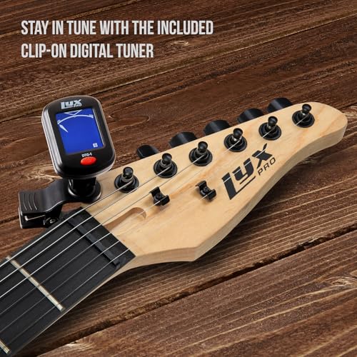 LyxPro Electric Guitar 39" inch Complete Beginner Starter kit Full Size with 20w Amp, Package Includes All Accessories, Digital Tuner, Strings, Picks