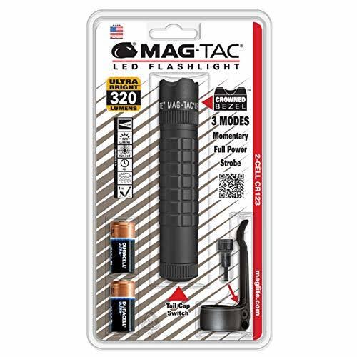 Maglite Mag-tac LED Flashlight (Crowned BEZEL, Matte Black) SG2LRA6