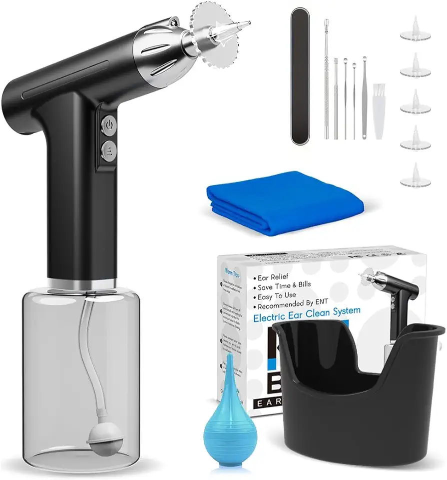 Sponsored Ad - Ear Wax Removal, Electric Ear Irrigation Flushing System with LED Light, Water Powered Ear Cleaning Kit