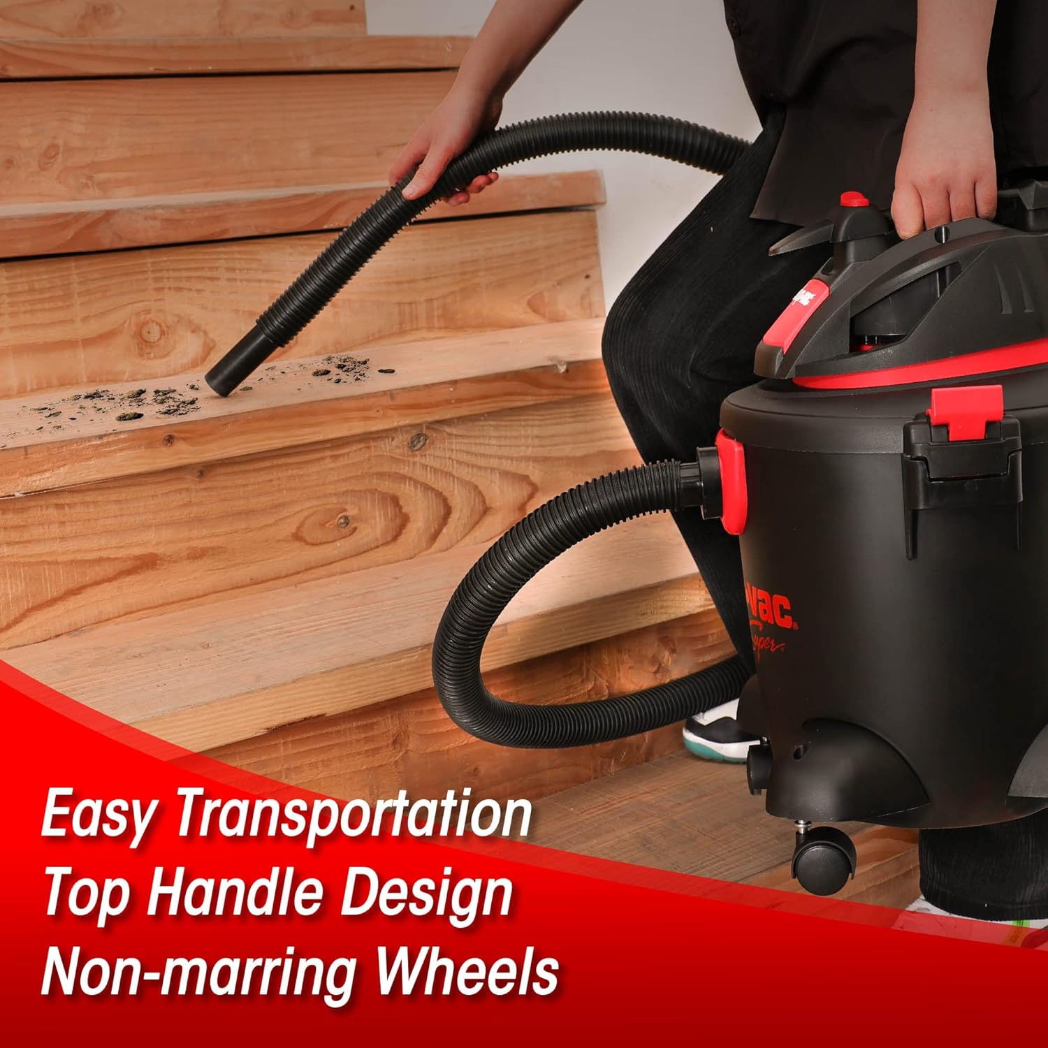 Shop-Vac 5 Gallon 3.5 Peak HP Wet/Dry Vacuum, Portable Heavy-Duty Shop Vacuum 3 in 1 Function with Attachments for House, Garage & Workshop