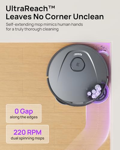 3i P10 Ultra Robot Vacuum and Mop Combo, Extendable Pad for Edge & Corner Mopping, 18000 Pa Suction Deep Cleaning, Auto Hot Water Washing & Drying
