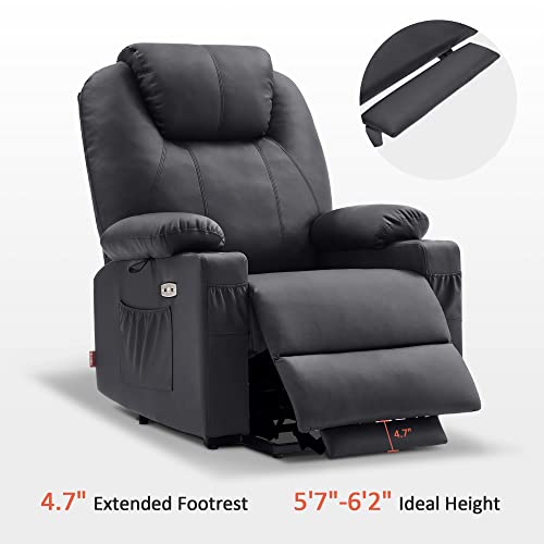 MCombo Dual Motor Large Power Lift Recliner Chair for Elderly, Lay Flat Lift Chair with Heat and Massage, Big Lift Recliner for Tall People