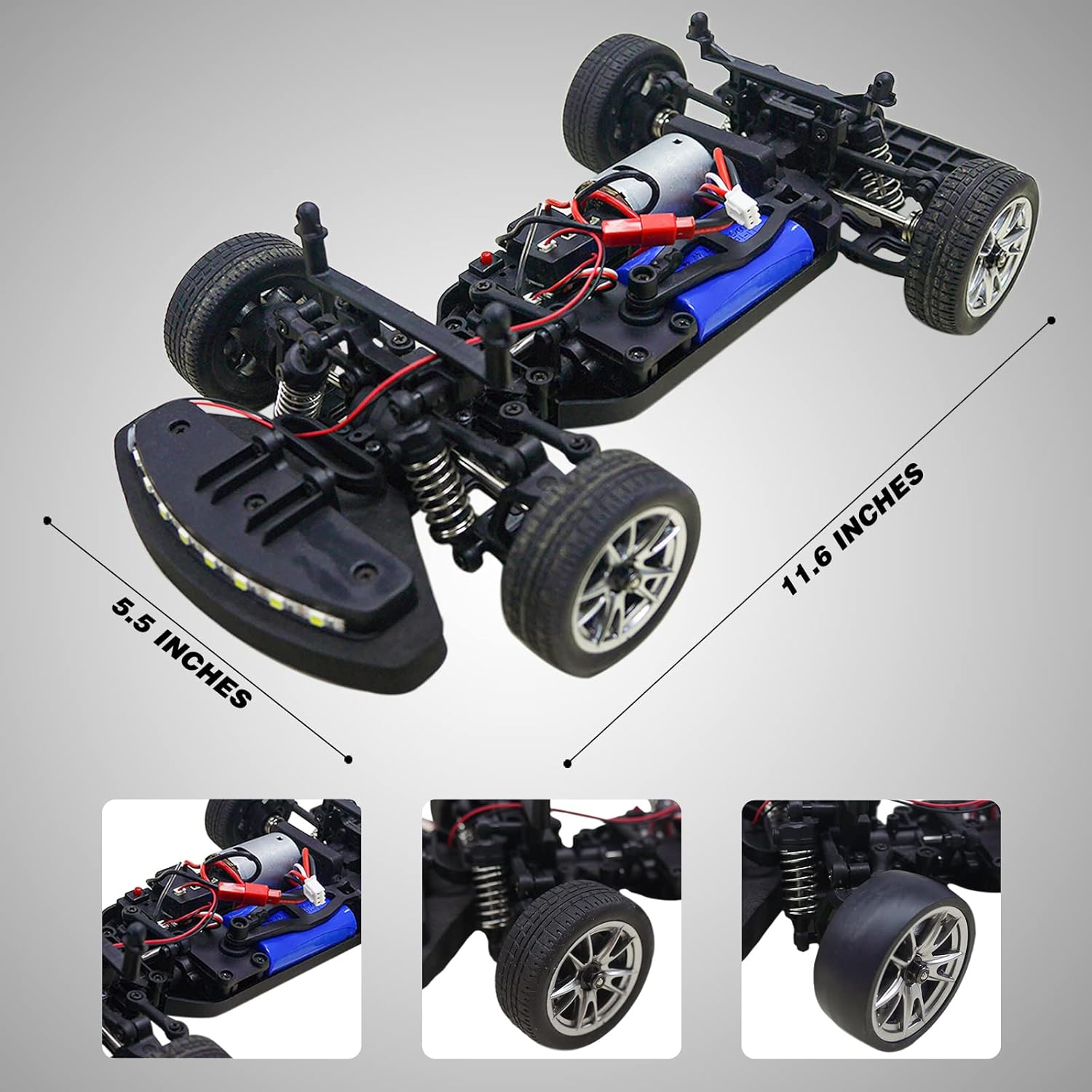RC Drift Car for Adults 1/16 Scale RC Truck 40+ Km/h High Speed Offroad Hobby Racing Car 2.4GHz Remote Control Car High Speed RC Racing Car
