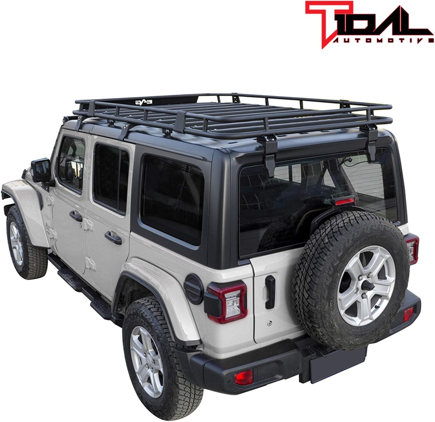 Tidal Full Length Roof Rack with Backet Fit for 18-22 Wrangler JL 4 Door
