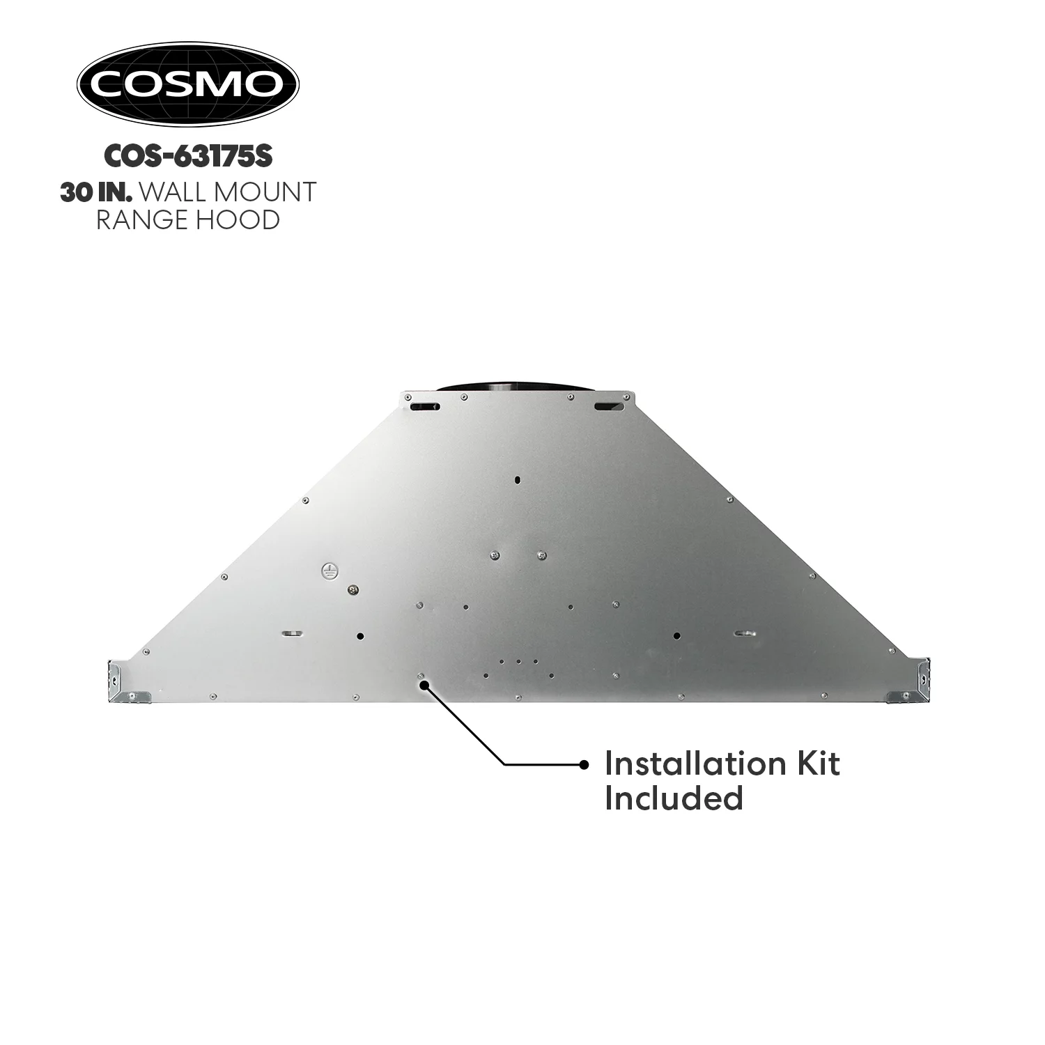 Cosmo 30 in. Ductless Wall Mount Range Hood in Stainless Steel with LED Lighting and Carbon Filter Kit for Recirculating