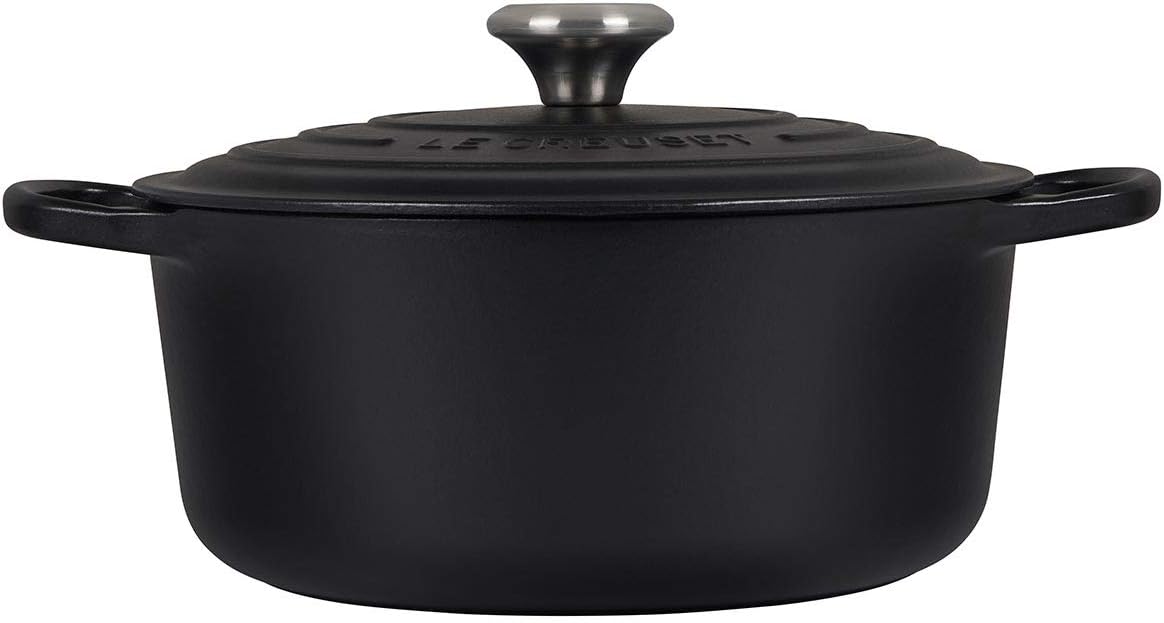 Le Creuset 5.5-QT Dutch Oven & Lid Cookware Set Bundle with 11 3/4 Signature Skillet, and 4-QT Rectangular Casserole Dish & Lid - 5-Piece, Licorice