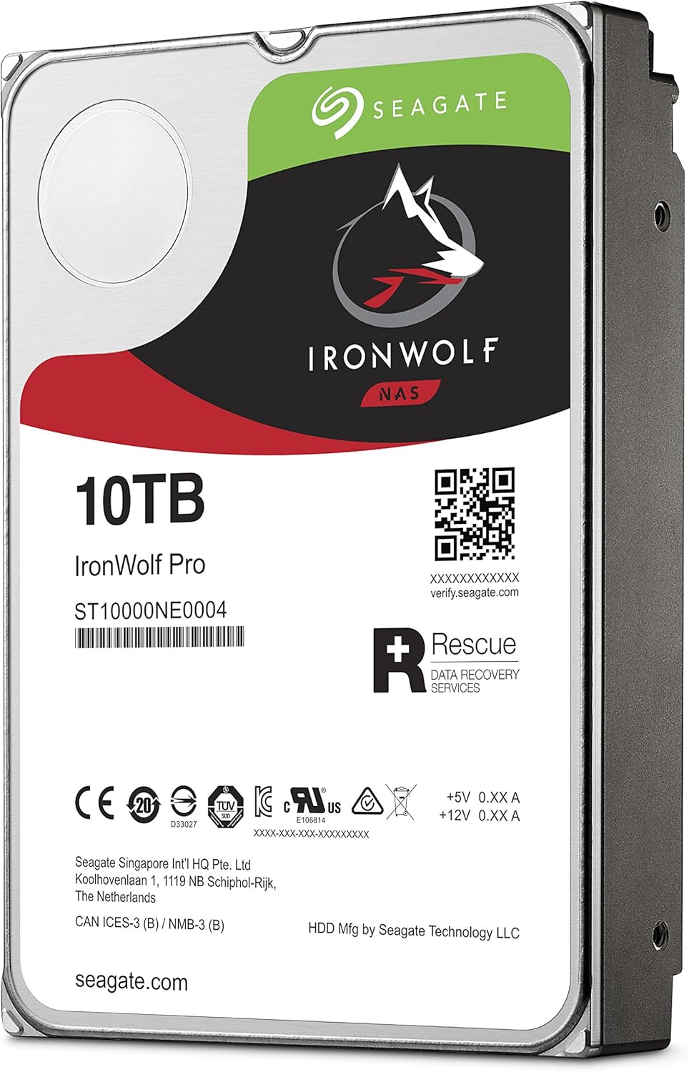 Seagate IronWolf Pro 10Tb NAS Internal Hard Drive HDD – 3.5 Inch Sata 6GB/S 7200 RPM 256MB Cache for Raid Network Attached Storage