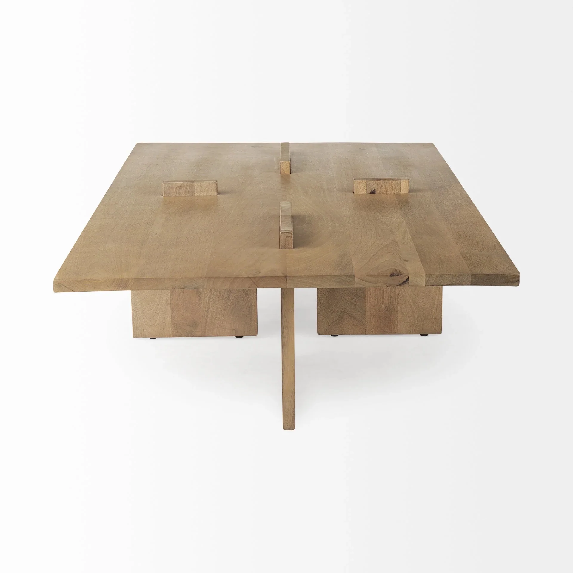 HomeRoots 393175 15 x 34 x 56 in. Rectangle Wooden Coffee Table, Light Natural Brown
