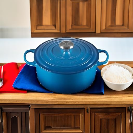 Le Creuset Enameled Cast Iron Signature Round Dutch Oven, 5.5 qt., Cerise