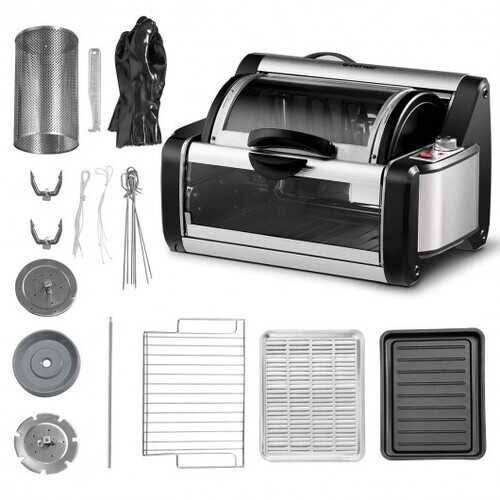 Costway Horizontal Rotating Kebob Skewer Roaster Oven Grill