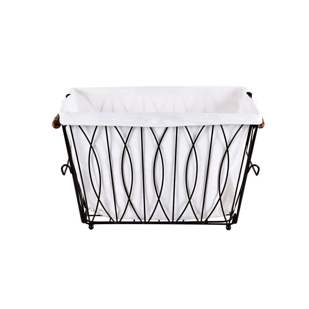 Artesa Verona Collapsible Laundry Cart with Basket, Black