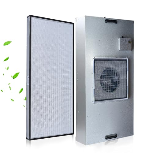 HEPA H14 Filtration Laminar Flow Hood（Include HEPA Filter）,FFU,Updated Fan Filter Unit, Laminar Air Flow Hood (22.6”x22.6”110V)