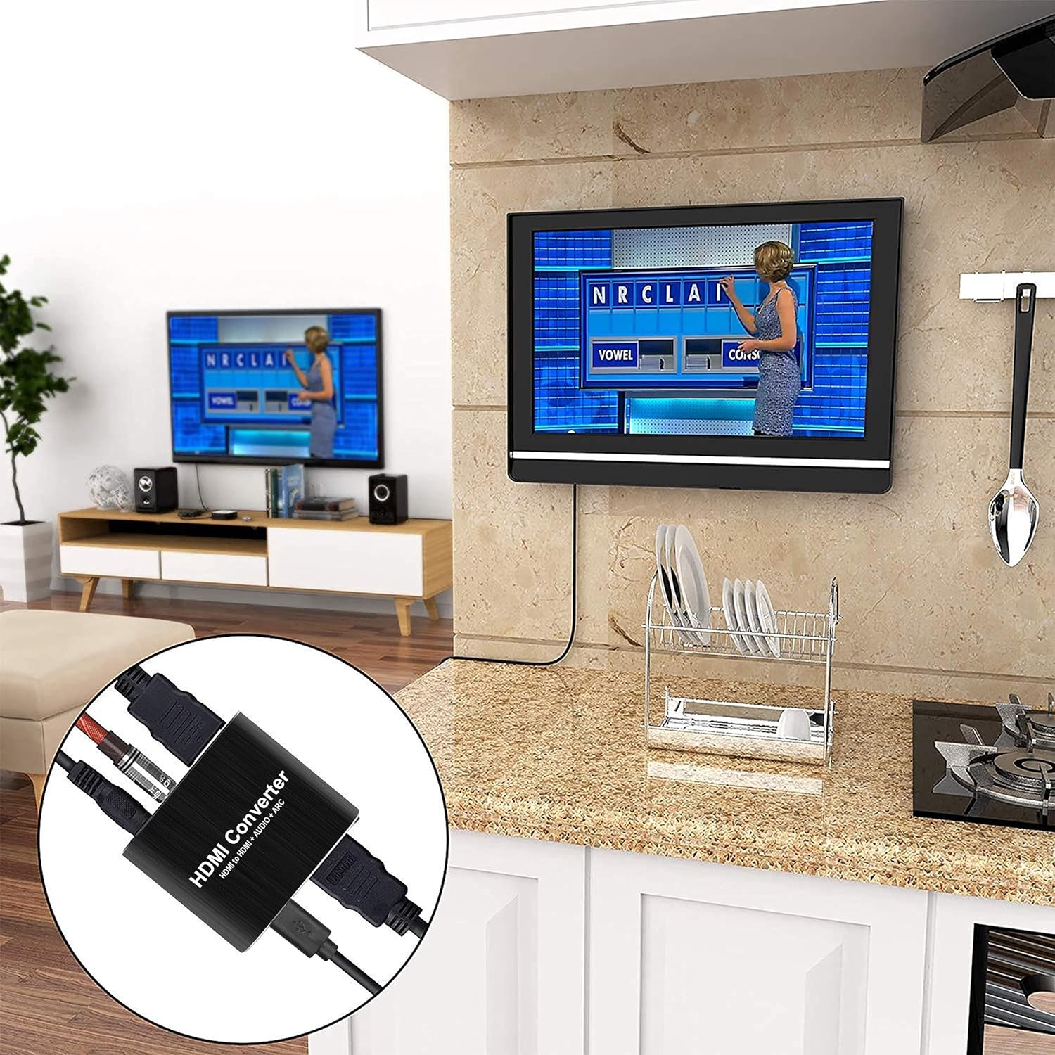avedio links 4K@60Hz HDMI Audio Extractor, HDMI to HDMI + Optical Toslink SPDIF + 3.5mm AUX Stereo Audio Out