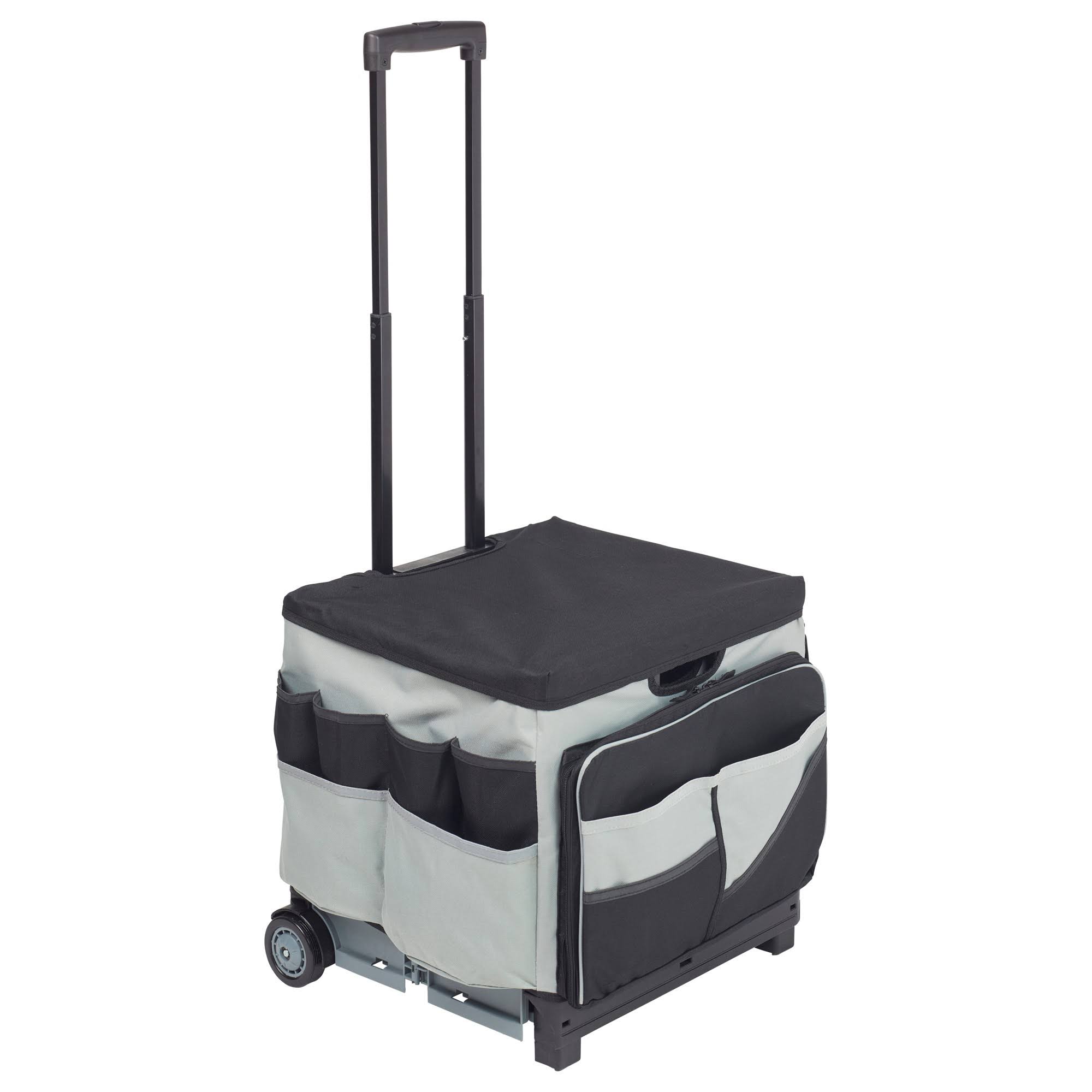 Ecr4kids Universal Rolling Cart and Organizer Bag - Black - Mobile Storage