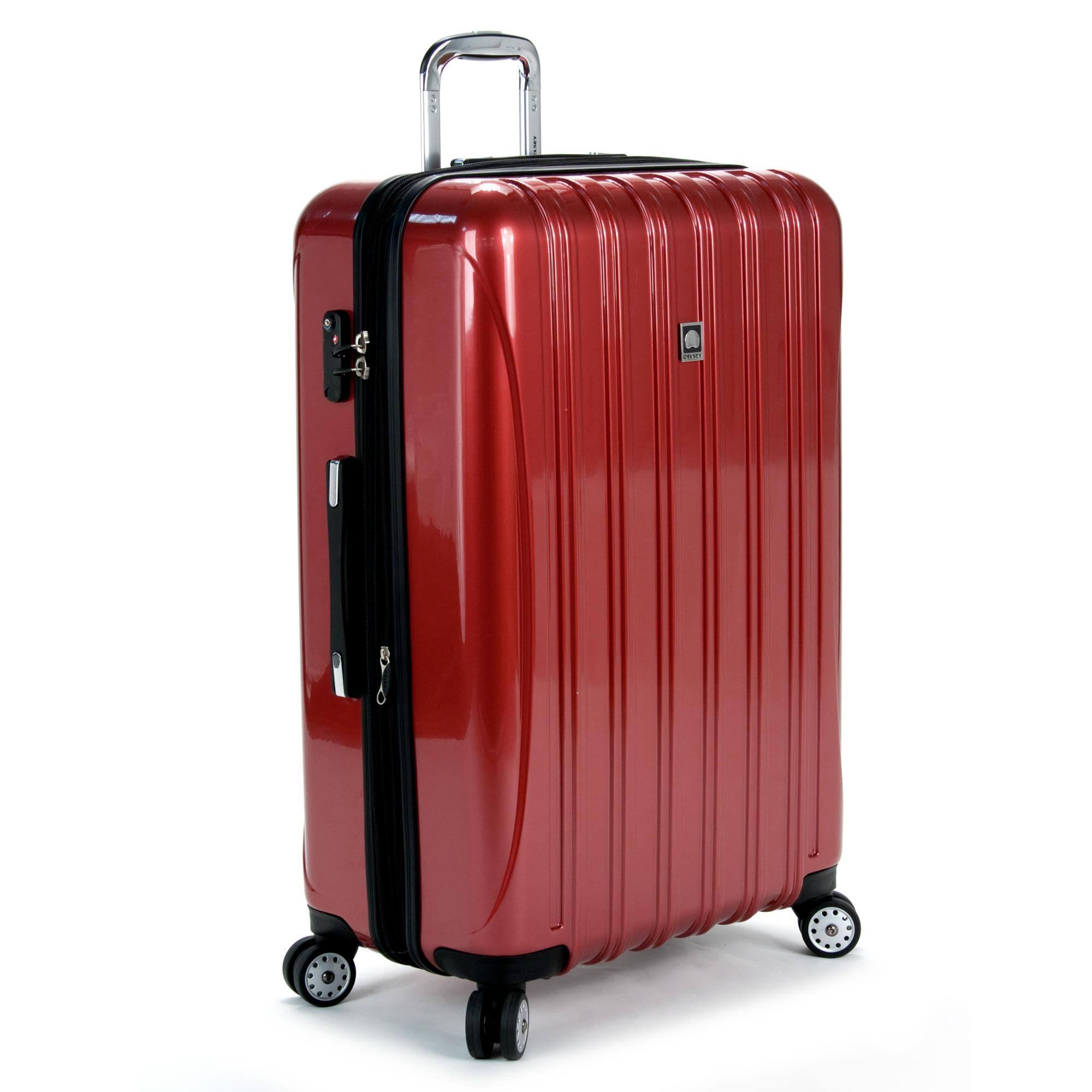 Delsey Helium Aero Expandable Spinner Trolley - 29x22 Brick Red