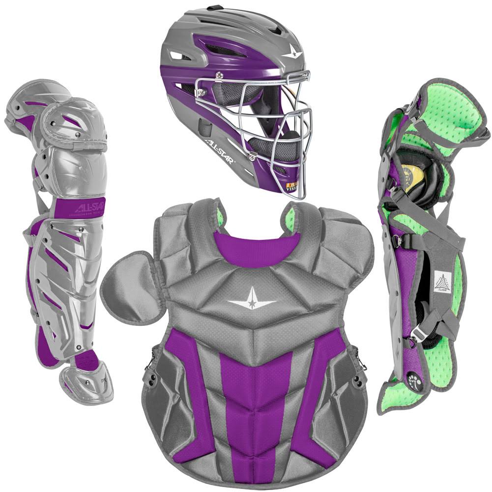 All Star Ck1216s7xtt System7 Catchers Gear Set Graphite/Purple