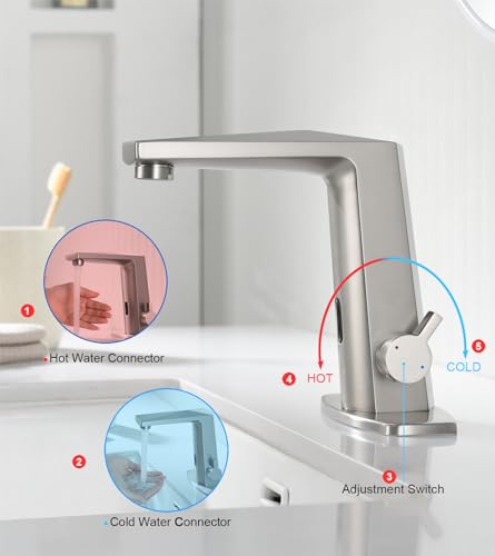 Touchless Sensor Faucets, Automatic Motion Smart Bathroom Wash Basin Sink Faucet