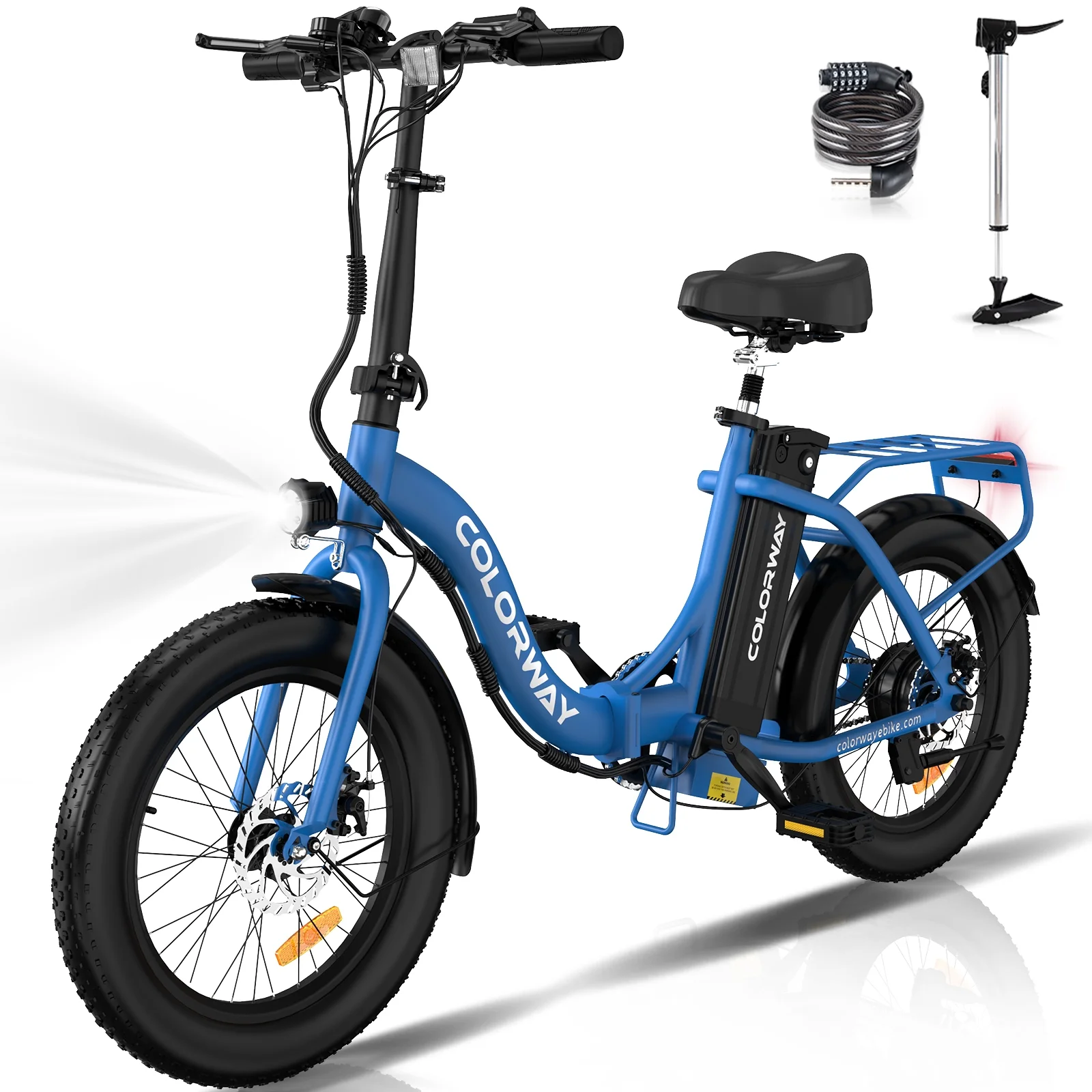 COLORWAY 20x3.0 Fat Tire Electric Bicycles, 12Ah/36V/500W E Bike, 20MPH electric bike for Teenager and Adults BK6MG - Radiant Selections