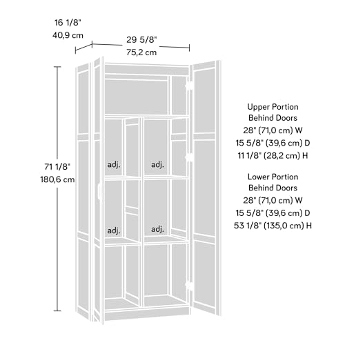 Sauder Select Storage Cabinet/ Pantry cabinets, White finish