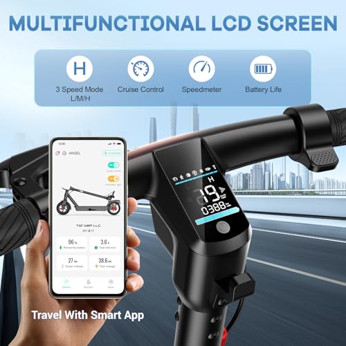 TST Electric Scooter for Adults, Up to 19/23 MPH and 15/20 Miles Long-Range, 500W Peak Motor Foldable E Scooter