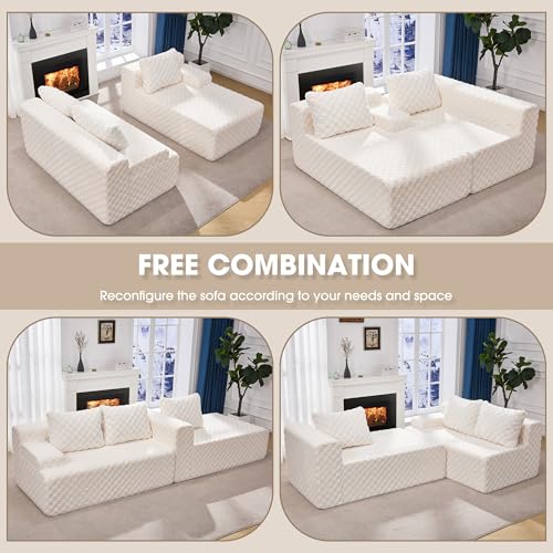 Modular Sectional Sofa Couches L-Shape Couch 3 Seat Modular Sofa Memory Foam Sectional Couches for Living Room