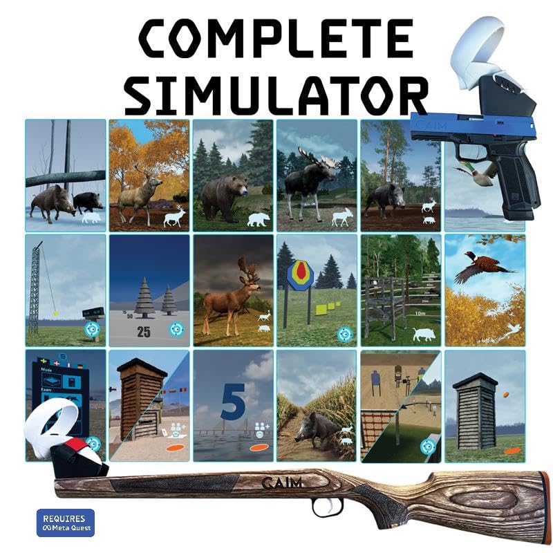 GAIM Complete Virtual Reality Simulator | Hunting and Sport Shooting | Laminate Stock Edition
