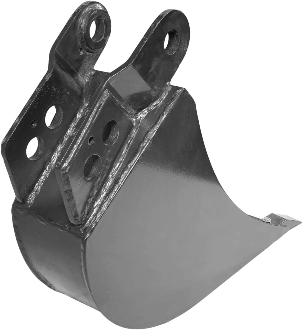 Titan Attachments Backhoe Bucket 12" 2 Bolt-On Forged Carbon Steel Teeth
