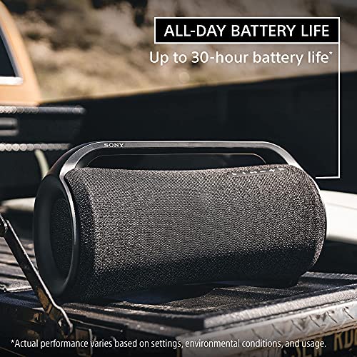 Sony SRS-XG300 X-Series Wireless Portable-Bluetooth Party-Speaker IP67 Waterproof and Dustproof with 25 Hour-Battery and Retractable Handle