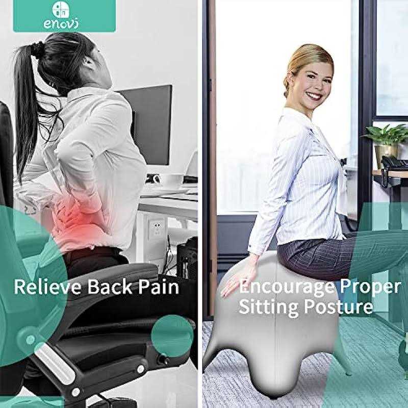 ENOVI Starfish Ball Chair Yoga Ball Chair Exercise Ball Chair Ergonomic Design for Home Office Desk - Sports Supplies Online Store