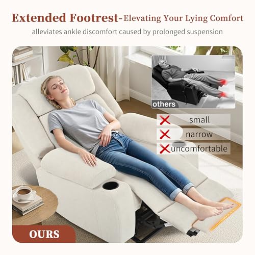 Small Power Lift Recliner for Elderly, Lift Chair Recliners, Electric Recliner Chairs for Seniors, Remote Control, Adjustable, Side Pocket (Navy Blue)
