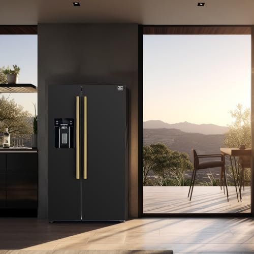 Forno Freestanding 36 Inch Side-by-Side Refrigerator and Freezer with 20 Cubic Ft. Capacity, Stainless Steel Built-In Fridge
