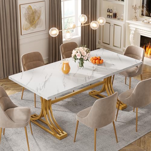 Tribesigns 63-Inch Rectangular Dining Table for 4 to 6, Kitchen Tables for Dining Room