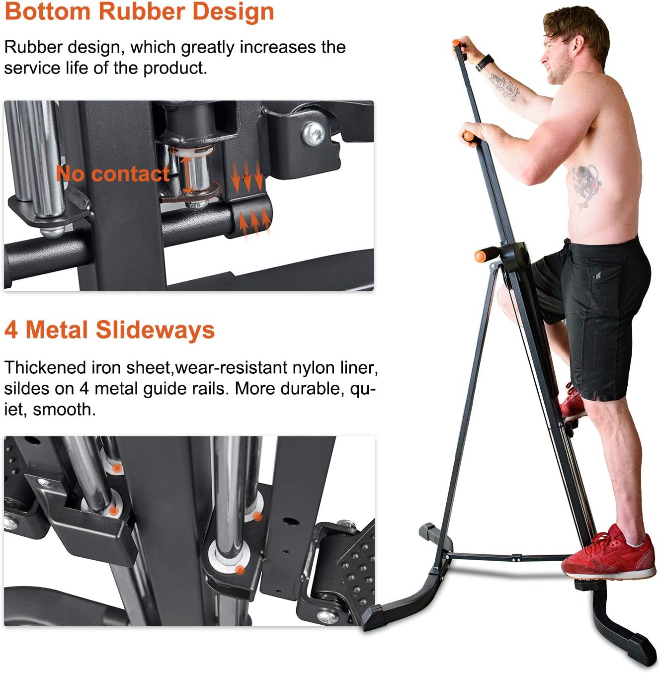 Vertical Climber for Home Gym Folding Exercise Cardio Workout Machine Stair Stepper Newer Version