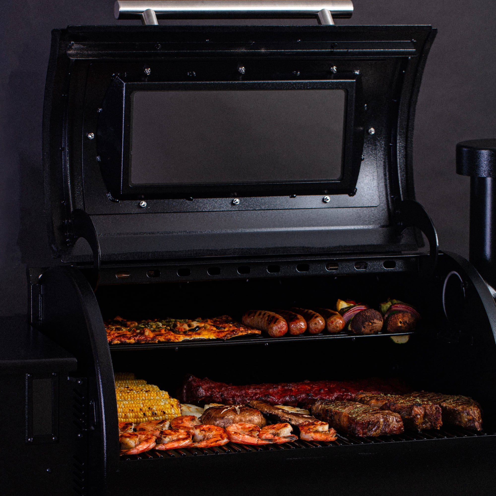 ASMOKE Skylights Wood Pellet Grill Smoker - AS700P