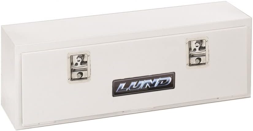 Lund Top Mount Storage Box Universal | Steel - White | Dim A: 60; Dim B: 12.75; Dim C: 16