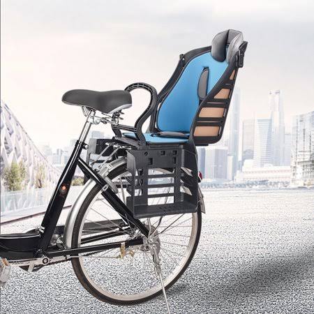 Feng Baby Bike Seat Toddler Bike Seat Child Bike Seat Bike Carrier Bike Baby Seat Bike Seat for Kids, Bike Attachment Kids, Blue