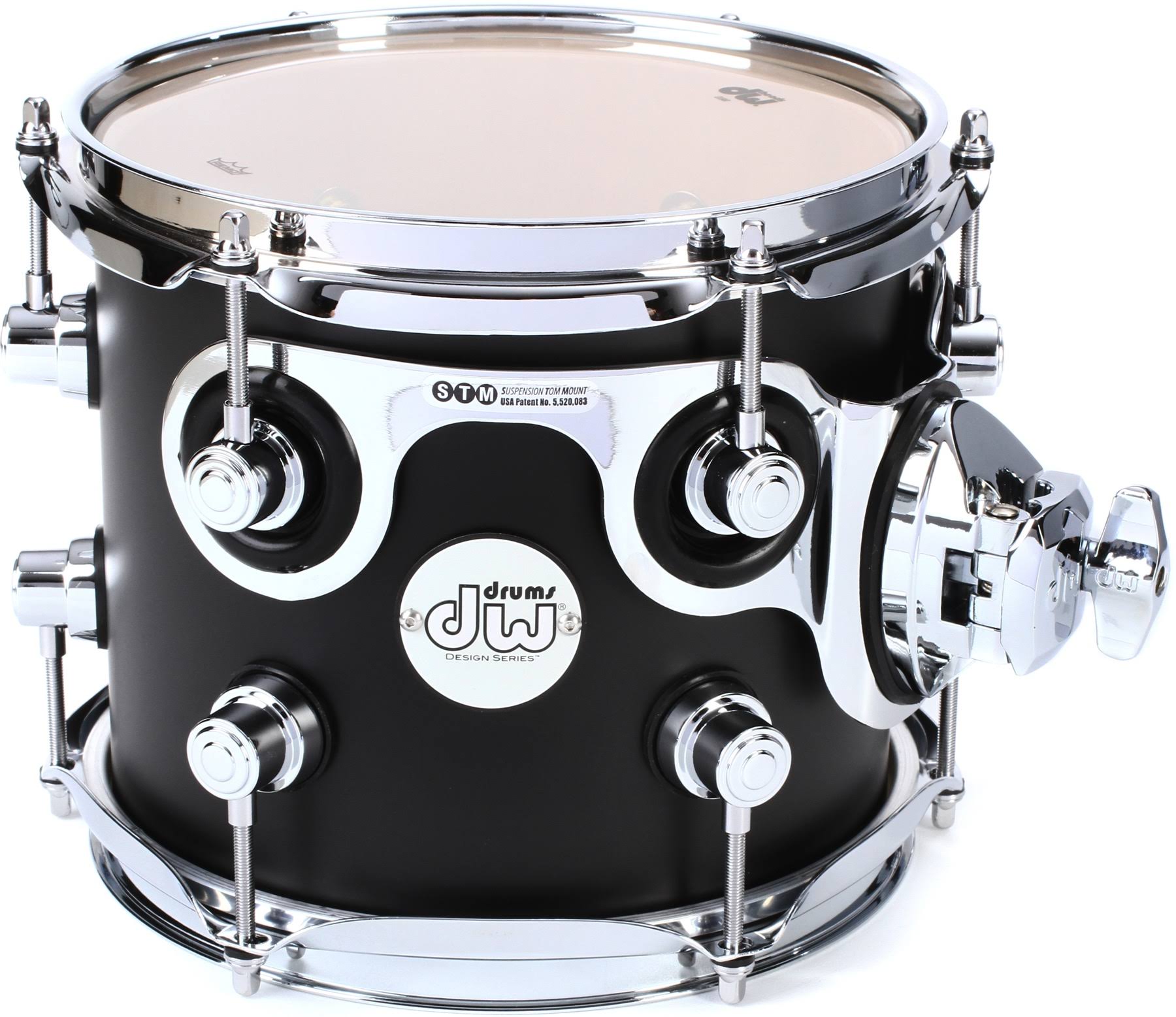 DW Design Series Rack Tom - 8 Inches - Satin Black