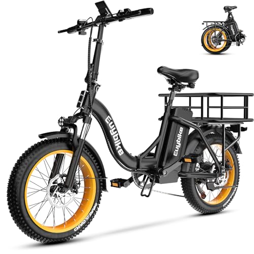 Folding Electric Bike for Adults with Peak 1000W Motor, 48V 20AH Battery up to 30MPH 80 Miles, 20" Fat Tire All Terrain Ebike