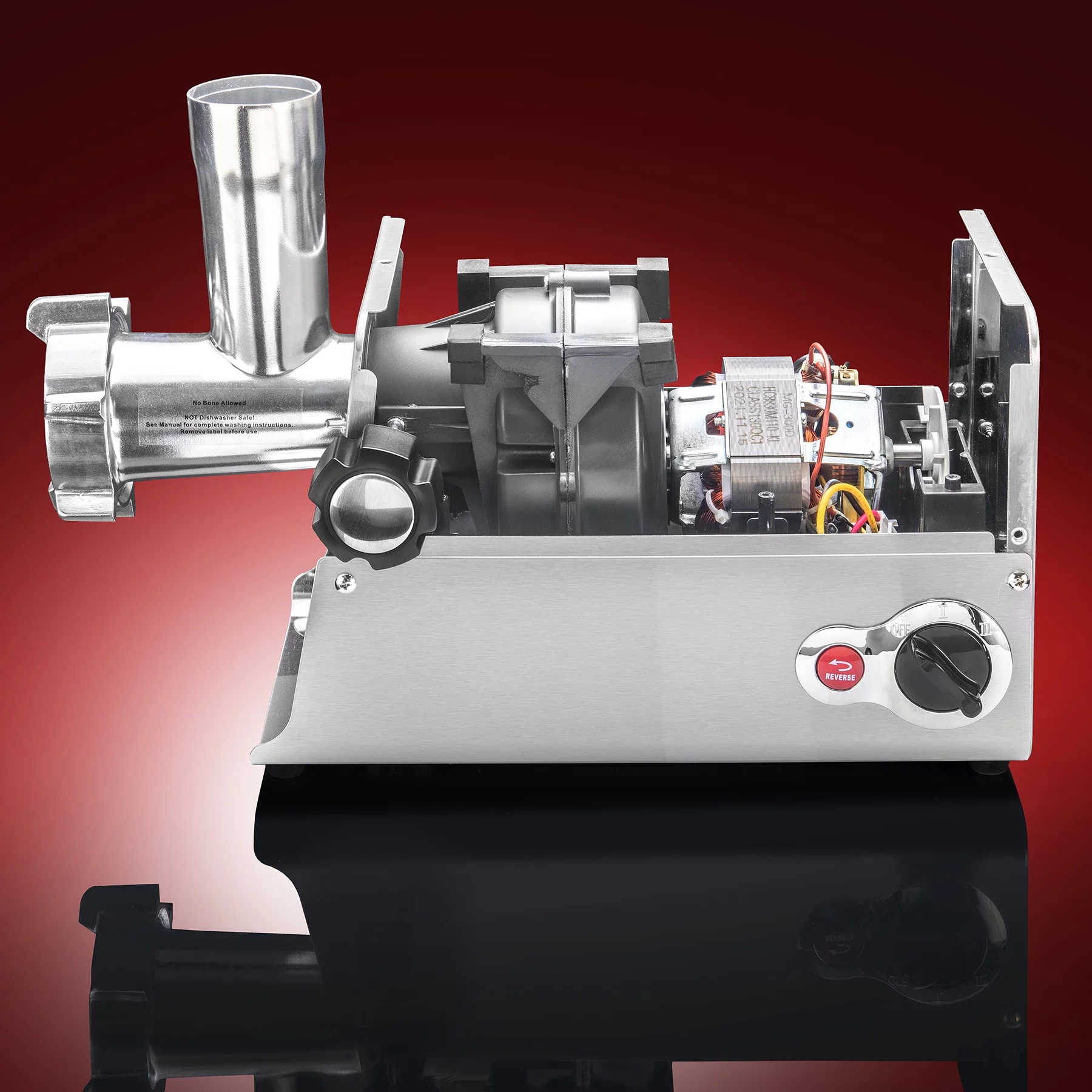 STX International Turboforce 3500-TFHD Heavy Duty Electric Meat Grinder with 4 Grinding Plates • 3 S/S Blades • Sausage Stuffer • Kubbe • 3 Lb. High