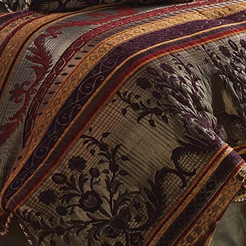 Riverbrook Home 100% Polyester Comforter Set, Queen, Hillcrest - Ivory/Gold, 9 Piece Set