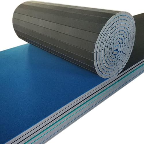 Premium Indoor Gymnastics Track Exercise Mat with Grippy Gym Carpet Top - Sturdy Foam Wrestling Mat for MMA, Cheerleading, and Fitness