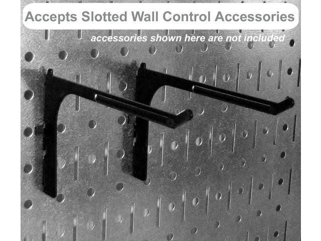 Wall Control 4ft Metal Pegboard Standard Tool Storage Kit - White Toolboard (Red)
