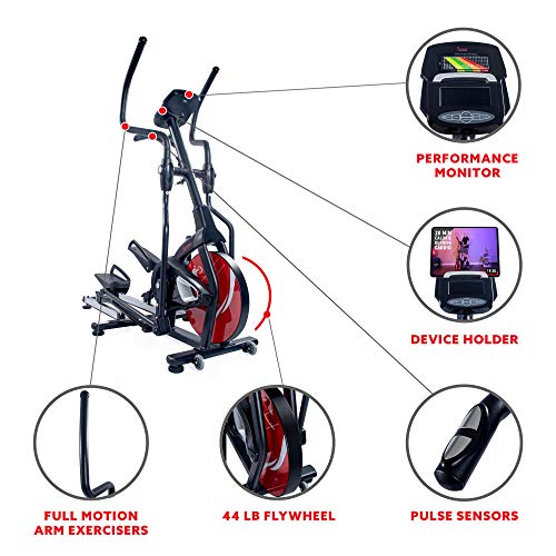 Sunny Health & Fitness Magnetic Elliptical Trainer Elliptical Machine w/Tablet Holder