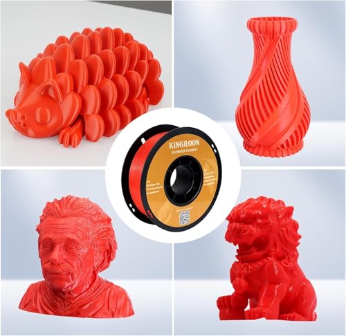 Kingroon PLA 3D Printer Filament, 12Rolls, Dimensional Accuracy +/- 0.03 mm, 12kg Spool(26.4lbs)