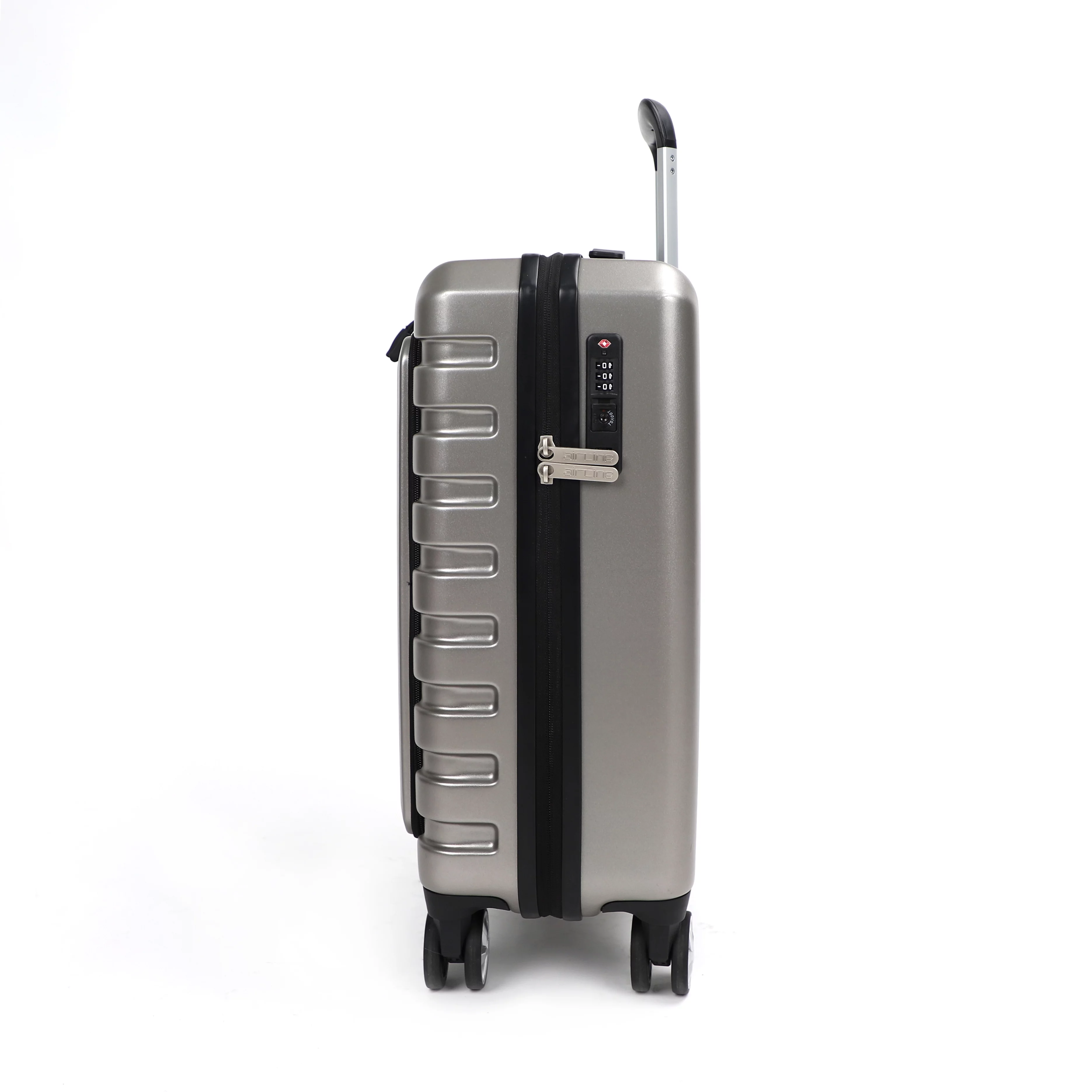 AIRLINE Hardside Carry on Luggage with Front Opening Spinner Wheel 20",Gold