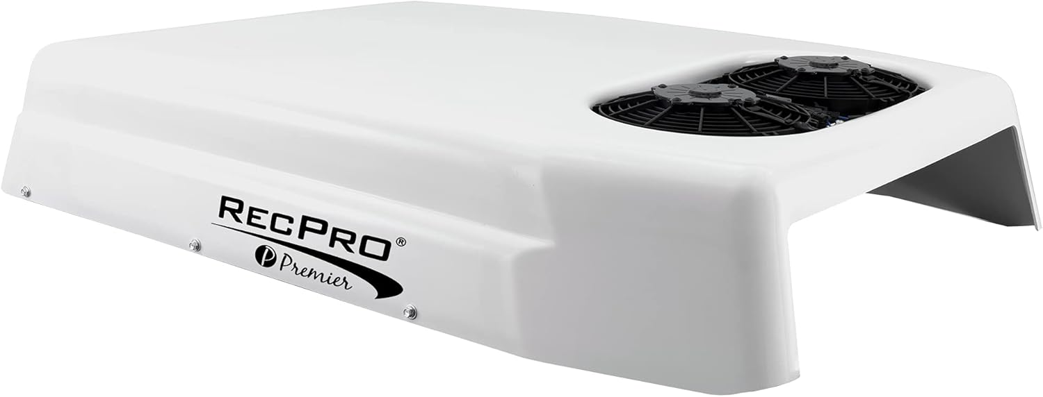 RecPro 12V RV Air Conditioner | 90A Peak Draw | Camper Van AC Unit | 22,000BTU | Made in USA (Black)